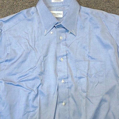 Gitman Bros TTX Oxford Shirt 16 33 Blue - Picture 2 of 6