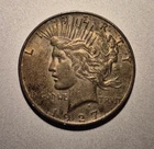 1927-D Better Date Peace Silver Dollar Silver Peace Dollar Pretty Coin