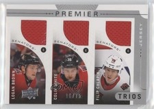 2017-18 Upper Deck Premier Trios 16/75 Logan Brown Filip Chlapik Colin White xp6