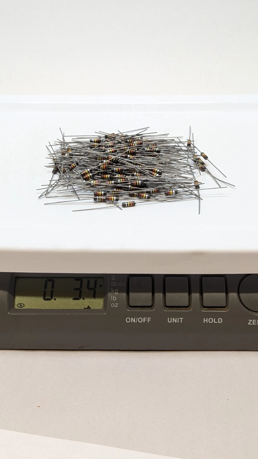 3.4oz Lot of Vtg 130K Ohm Carbon Comp Resistors ±10% NOS 1/2W Size Bulk Lot - product detail image 3
