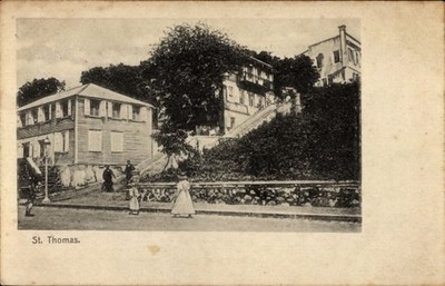 Ak Saint Thomas Amerikanische Jungferninseln, Teilansicht - 11217292