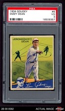 1934 Goudey #6 Dizzy Dean Cardinals HOF MVPw PSA 3 - VG
