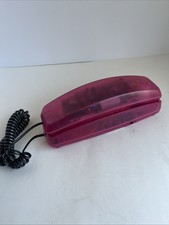Lenoxx Sound Transparent Pink Landline Telephone PH-1400I Desk/Wall Mount Rare