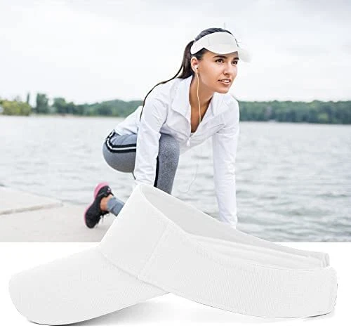 Sun Visor Cap with Peak, adjustable strap - Summer, sports, golf, tennis Cotton~ - Picture 9 of 33