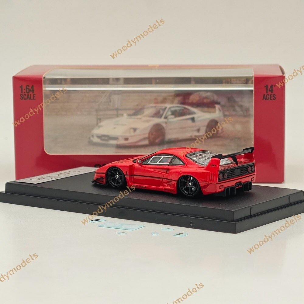 ■1/64【LBWK F40 STREET　WARRIOR】RED➕WHITE 1/64 STREET WARRIOR SW LBWK F40 White Diecast Models Car