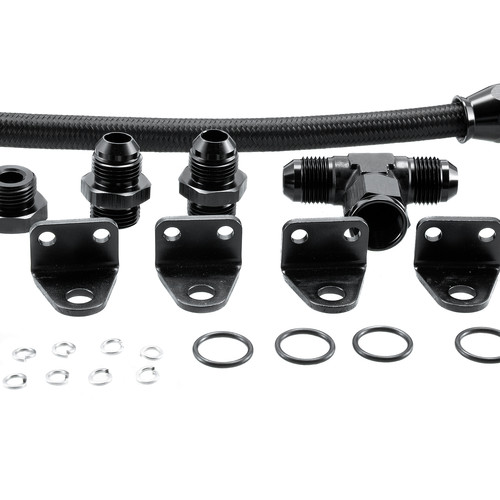 Aluminum 8AN Fuel Rails Kit w/ fittings For LS1 LS6 hose & GM Quick Connect - Foto 10 di 12