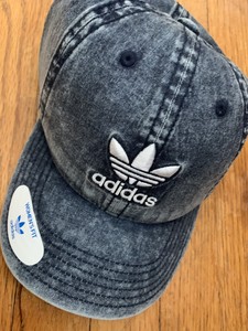 adidas trefoil denim baseball hat