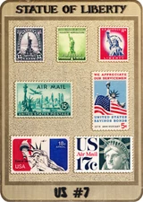 Stamp Plak - Statue Of Liberty - MINI - SCOTT 566 899 1044 1320 C35 C80 C87 