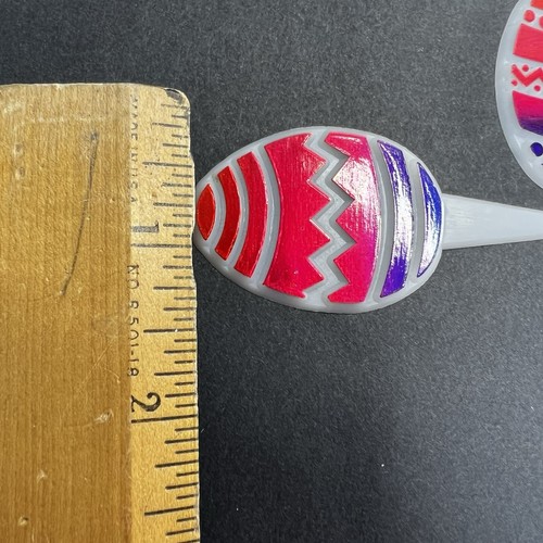 14 Vintage Easter Egg Cupcake Picks Decor Cake Topper Pics Decorated Decor Party - Picture 6 of 6