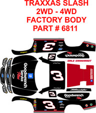 DALE EARNHARDT GW Theme wrap decals STOCK 2WD-4WD TRAXXAS #6811  SLASH BODY