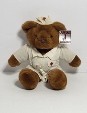 Caltoy Teddy Bear, Nurse Helthee Brown Vintage With Tags Plush 16"