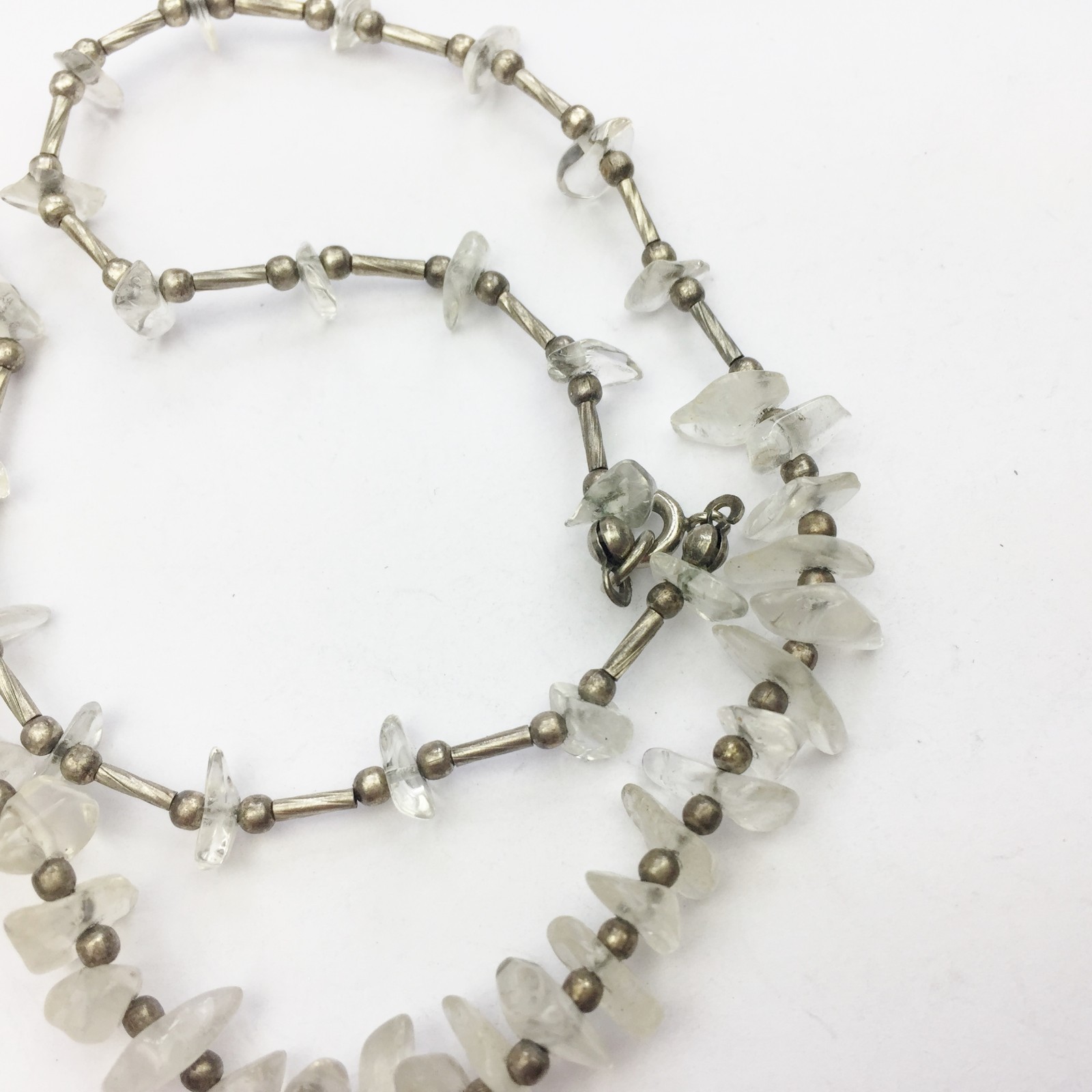 VINTAGE SOLID STERLING SILVER CRYSTAL QUARTZ GEM … - image 4