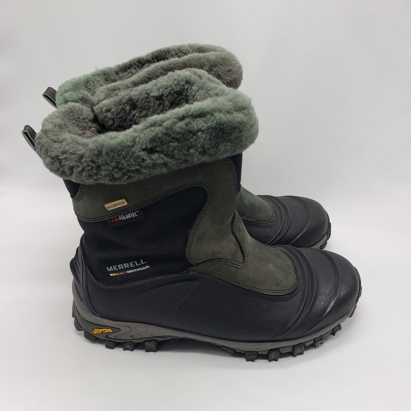 Merrell Women's Size 6 Thermo Juneau Waterproof Boots Black with Gray Polartec