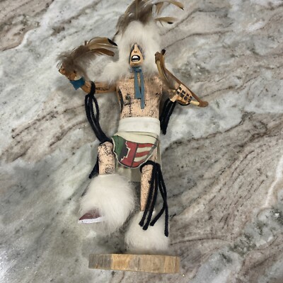 Vintage Kachina Puppe Pfeil und Bogen Schminke
