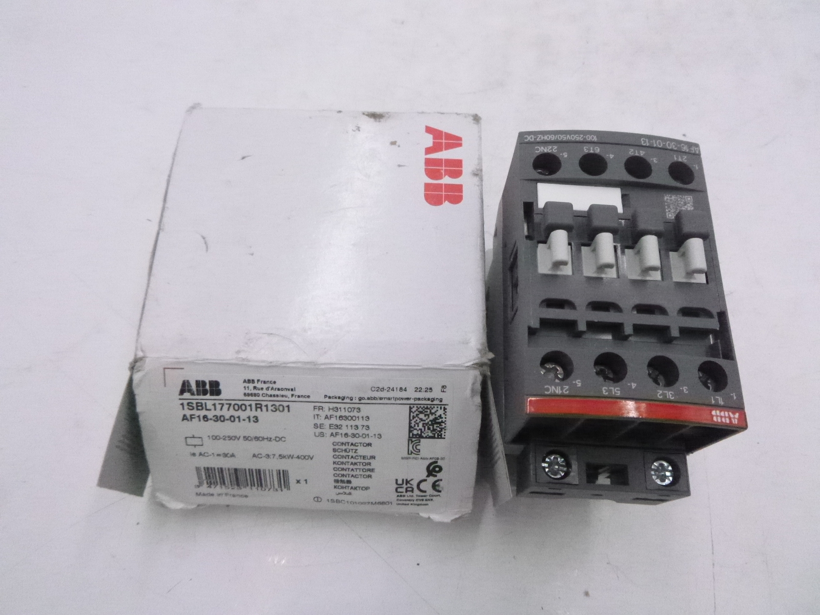 ABB 1SBL177001R1301 Contactor 100-250V 50/60Hz-DC AF16-30-01-13