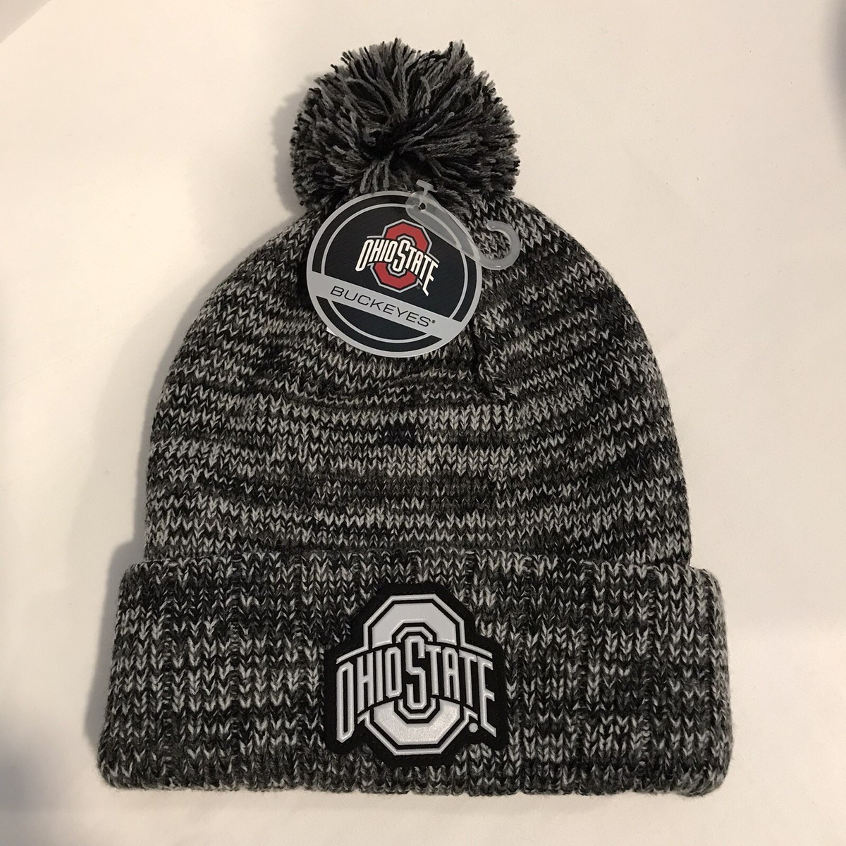 Ohio State Buckeyes NCAA TOTW Charcoal & Black Pom Knit OSFM Cap