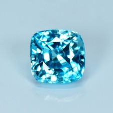 0.97Ct Cushion Shape  Amazing Transparent Natural Blue Zircon