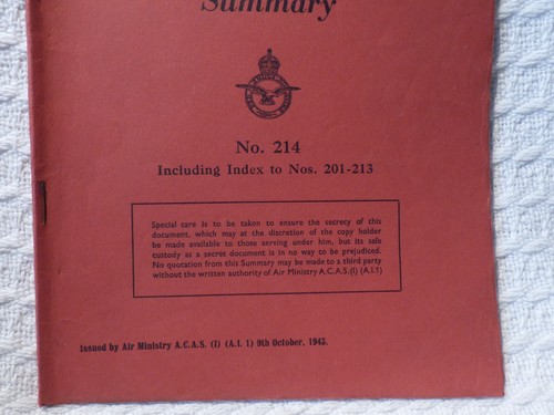 WW2 Secret RAF Air Ministry Weekly Intelligence Summary Journal 9 Oct 1943 - Picture 3 of 15