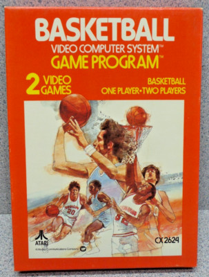 VINTAGE ATARI BASKETBALL VIDEO COMPUTER SYSTEM GAME PROGRAM