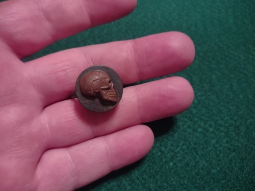 Soldiers Ring WW2 Army VERY RARE Nice Old Momento Mori Clay Unique Antique Rare 