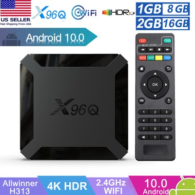 X96Q H313 Quad Core 2+16GB Android 10.0 OS 4K TV BOX 2.4G WIFI HDMI Media Player