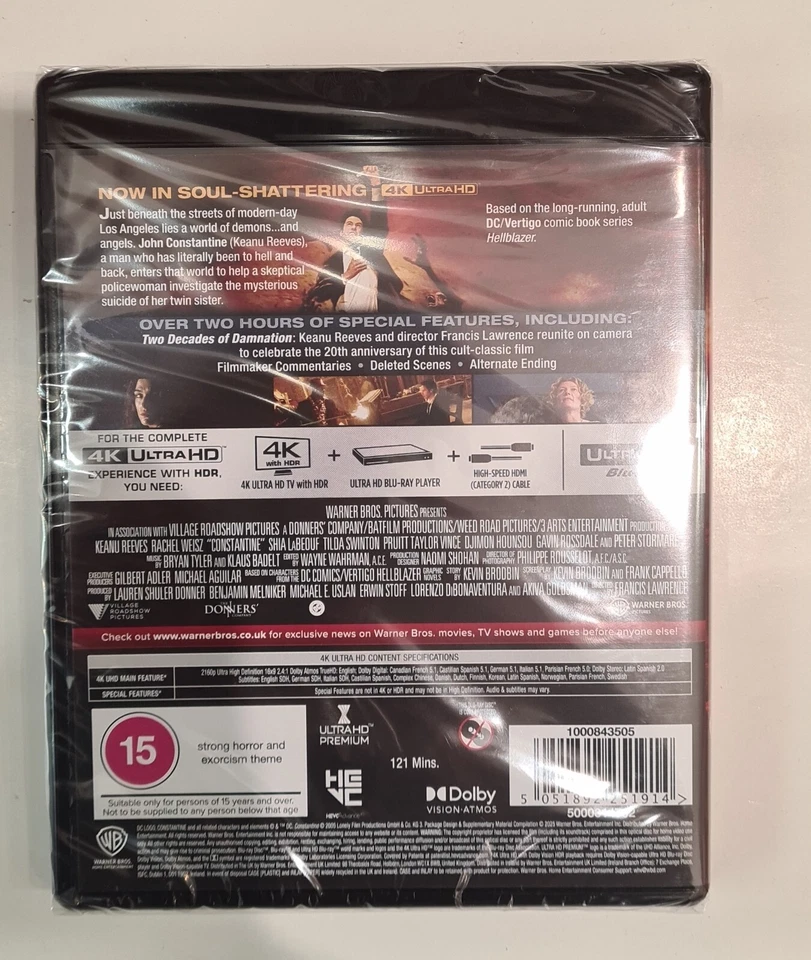 4K UHD BLU-RAY   CONSTANTINE    BRAND NEW SEALED UK STOCK - Image 2 of 2