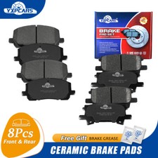 Front And Rear Ceramic Brake Pads For 2004 2005 2006 2007 Toyota Highlander