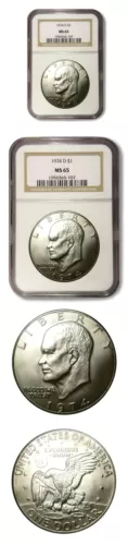 USA Ike Eisenhower Dollar 1974 D NGC MS65