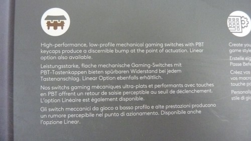 Logitech G915 X Low Profile Wired Gaming Keyboard - Tactile Black - Picture 3 of 12