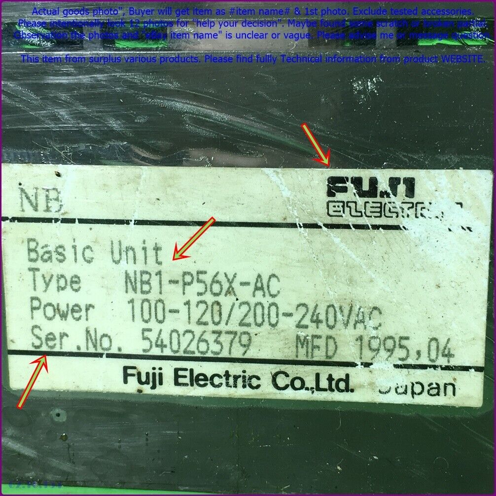 FUJI NB1-P56X-AC, BASIC PLC module as photo, sn:6379 FUJI NB1-P56X-AC, BASIC PLC module as photo, sn:6379