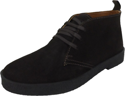 Roamers Herren Echt Wildleder Dunkelbraun Retro McQueen Wüstenstiefel