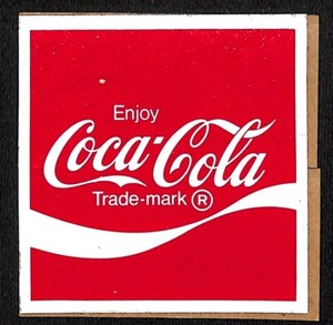 Enjoy Coca Cola Original Vintage Sticker c1975-85 (#1) 2 7/8" x 3"