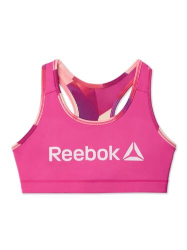 Reggiseno sportivo reversibile Reebok bambina taglia 4-5 Active Ethereal Ombre nuovo con etichetta - Foto 2 di 12