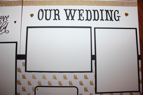 Wedding scrapbook pages gold 2 each 12 x 12 Handmade photo ready NOT digital - Picture 6 of 6