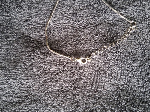 Colgante rodaja de limón 32 pulgadas Cadena serpiente plata - Imagen 4 de 5