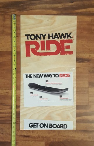 Tony Hawk Ride Video Pre-orden Game Store Display Sign 2010 Activision PS3 XBox - Imagen 2 de 3