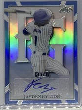 2021 LEAF PERFECT GAME METAL BLUE REFRACTOR JAYDEN HYLTON AUTO #10/30