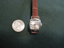 ladys white gold filled BULOVA 17 jewel mechanical wind-up watch   H239