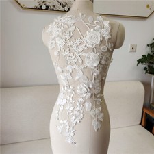 DIY Large Lace Applique Embroidered Flower Patch Wedding Motif Trim Sewing Craft