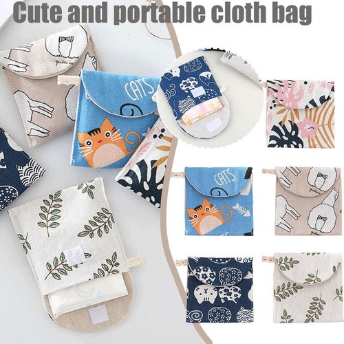 Cute Sanitary Napkin Storage Bag Portable Menstrual Cup Pouch Period