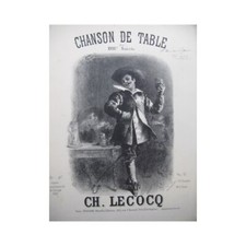 LECOCQ Charles Tischlied Widmung Gesang Klavier ca1885