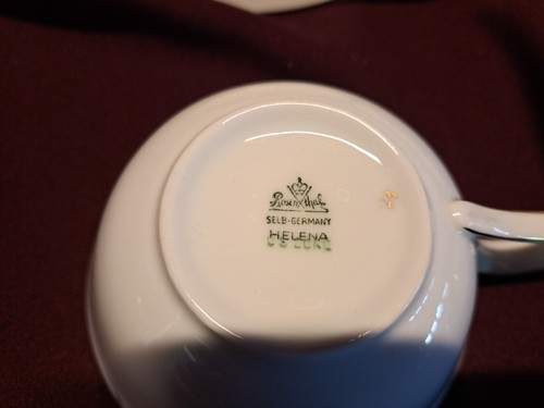 Rosenthal Helena Floral Rose Gold Band Set of 2 Tea Coffee Cups w/Saucers US Zon - Picture 8 of 9