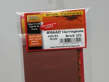 Chooch 8660 Herringbone Brick Street Paver Sheets 2-pk for N HO Scale