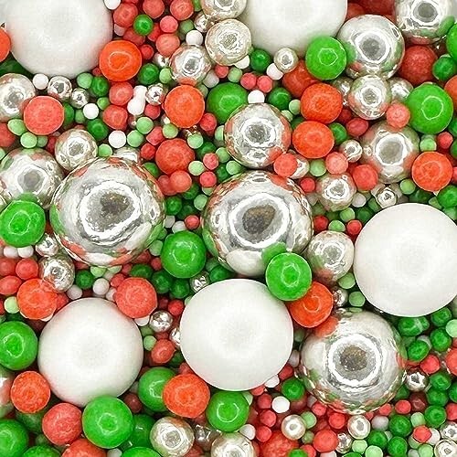 Pearls Mix Twinkle Christmas  - Christmas Cake Sprinkles, Edible Decorations 30g