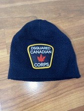 DSQUARED BEANIE. NAVY, ONE SIZE