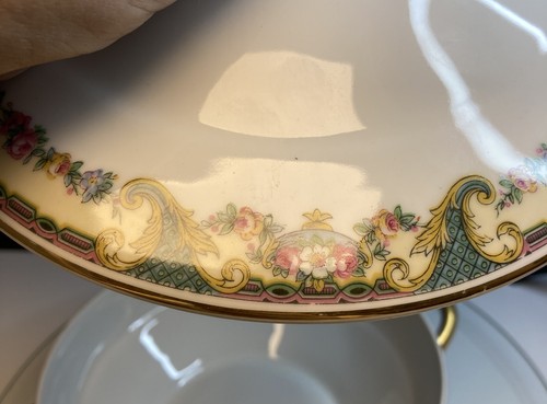 French Limoges C. Ahrenfelect Antique Vegetable Serving Bowl With Lid With Gold - Picture 3 of 12
