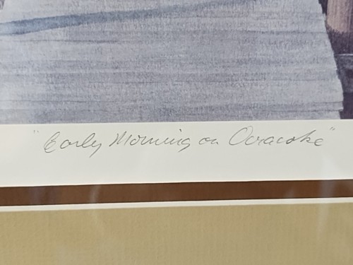 JOHN Furches "Early Morning on Ocracoke" Signed Vintage Lithograph Framed Ltd # - Picture 4 of 15