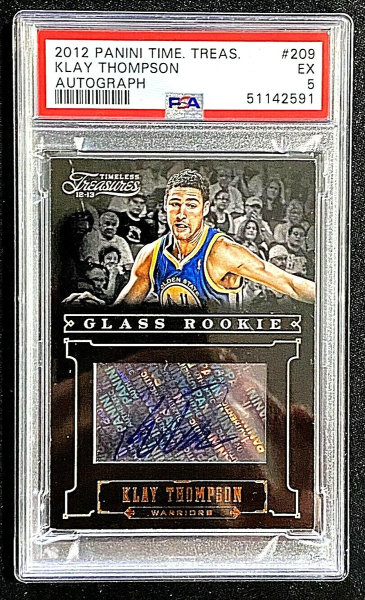 PSA 5 KLAY THOMPSON 2012 PANINI TIMELESS TREASURES AUTO /499
