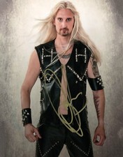 Oscar Dronjak of Hammerfall band REAL hand SIGNED 8x10" Photo COA Autographed 