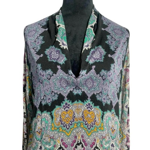Camicetta top ETRO taglia 46 US 10 manica lunga colorata - Foto 2 di 8